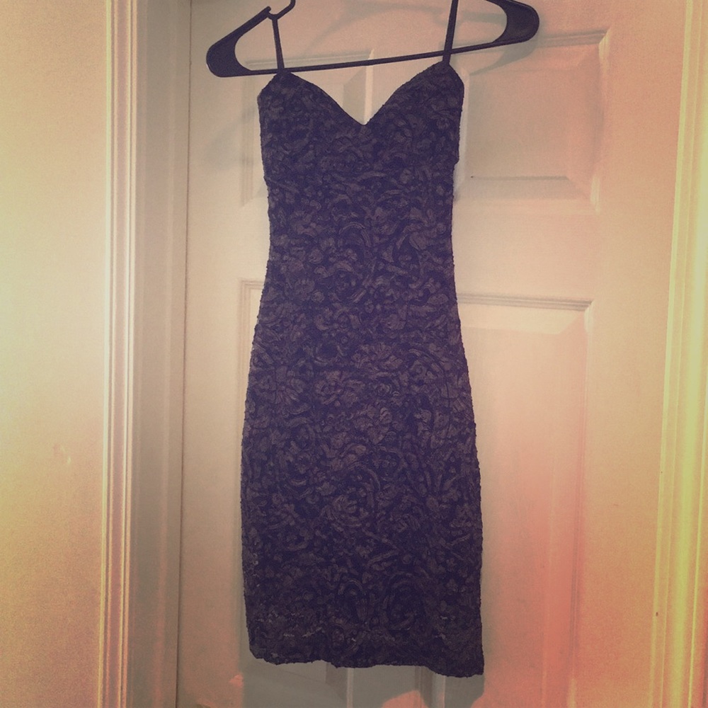 Sexy black lace dress